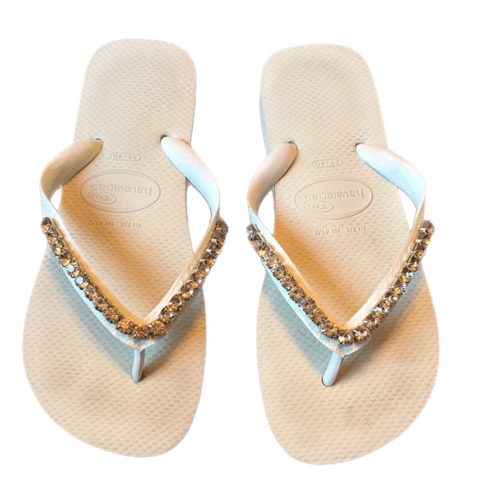 Swarovski Havaianas Flip Flops - size 7/8
